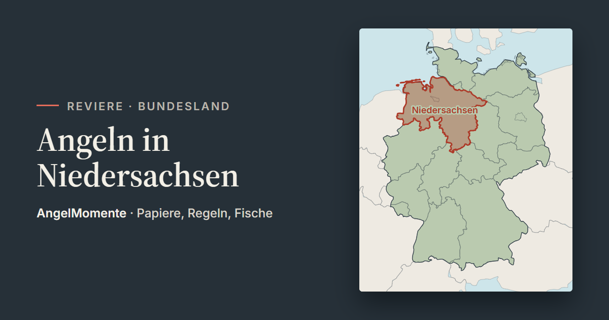 Vorschaubild: Angeln in Niedersachsen mit Lagekarte