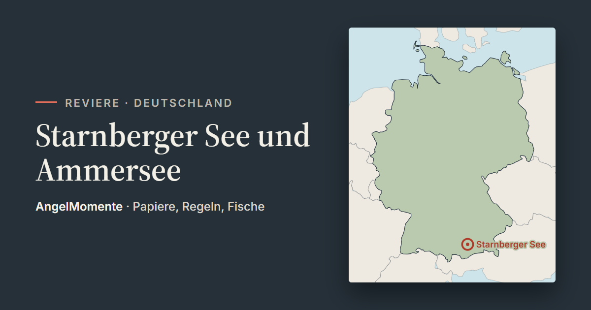 Vorschaubild: Starnberger See und Ammersee mit Lagekarte