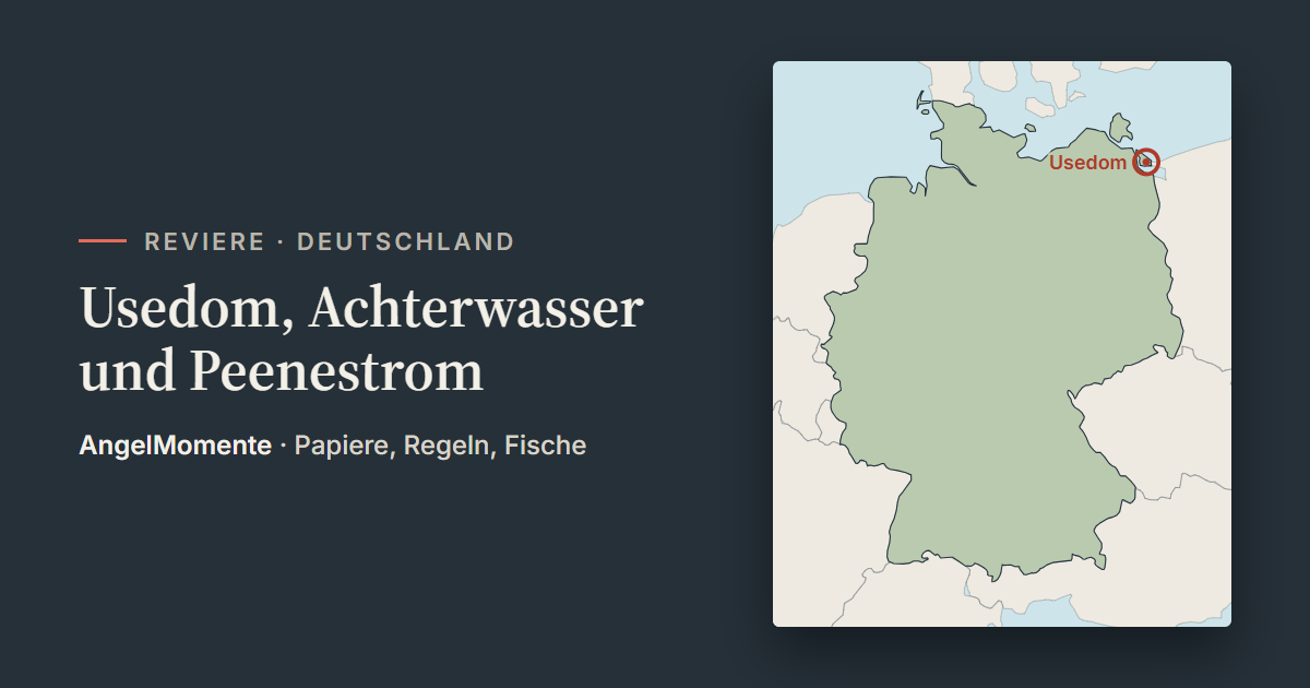 Vorschaubild: Usedom, Achterwasser und Peenestrom mit Lagekarte