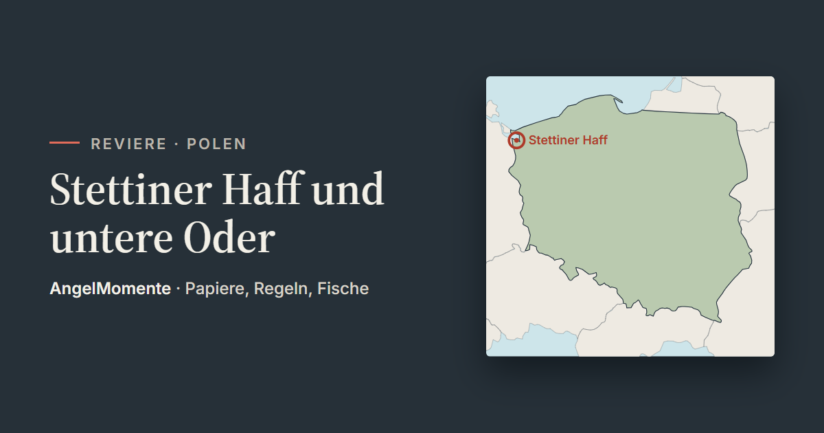 Vorschaubild: Stettiner Haff und untere Oder mit Lagekarte
